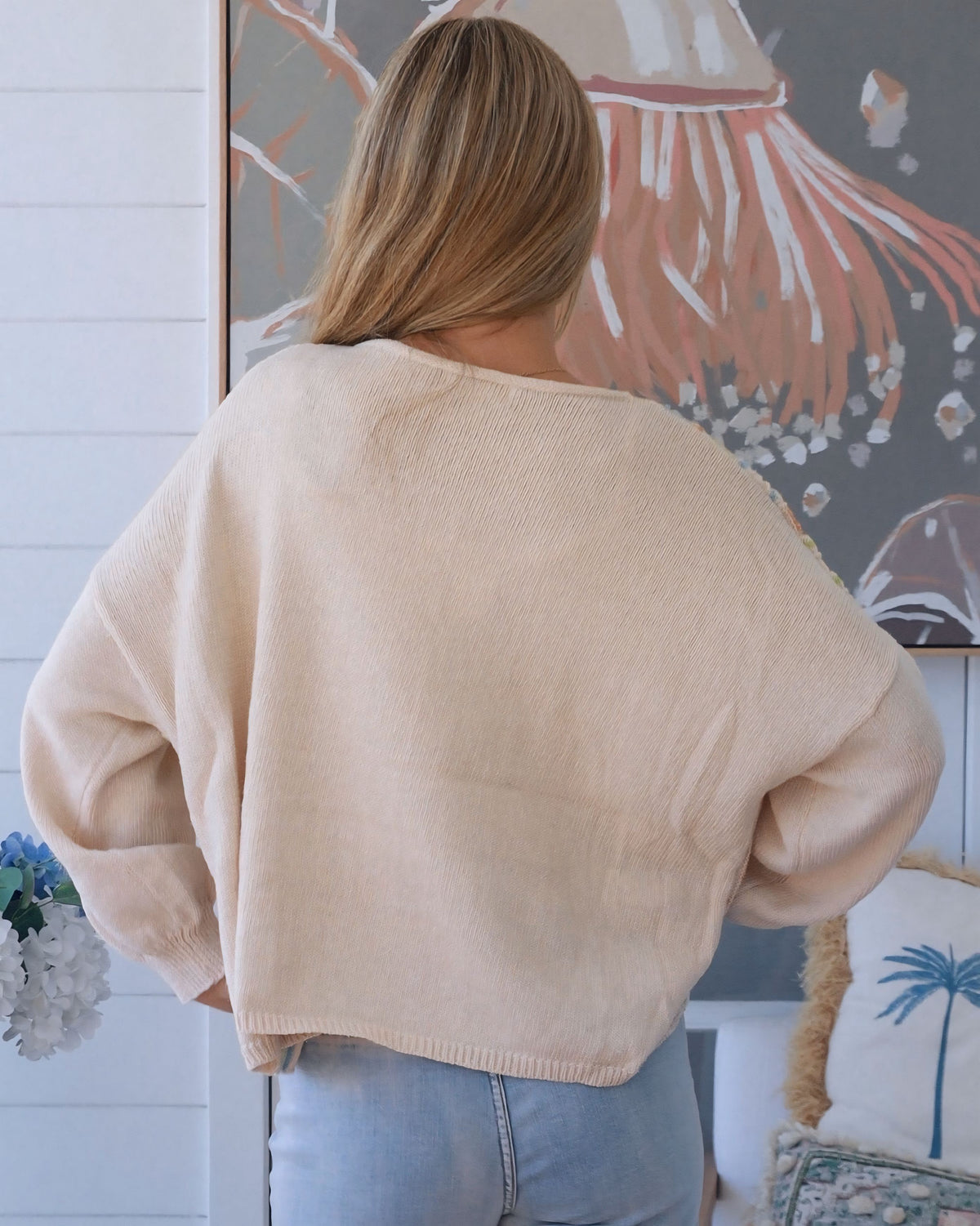 Sandy Self Print Knit Jumper