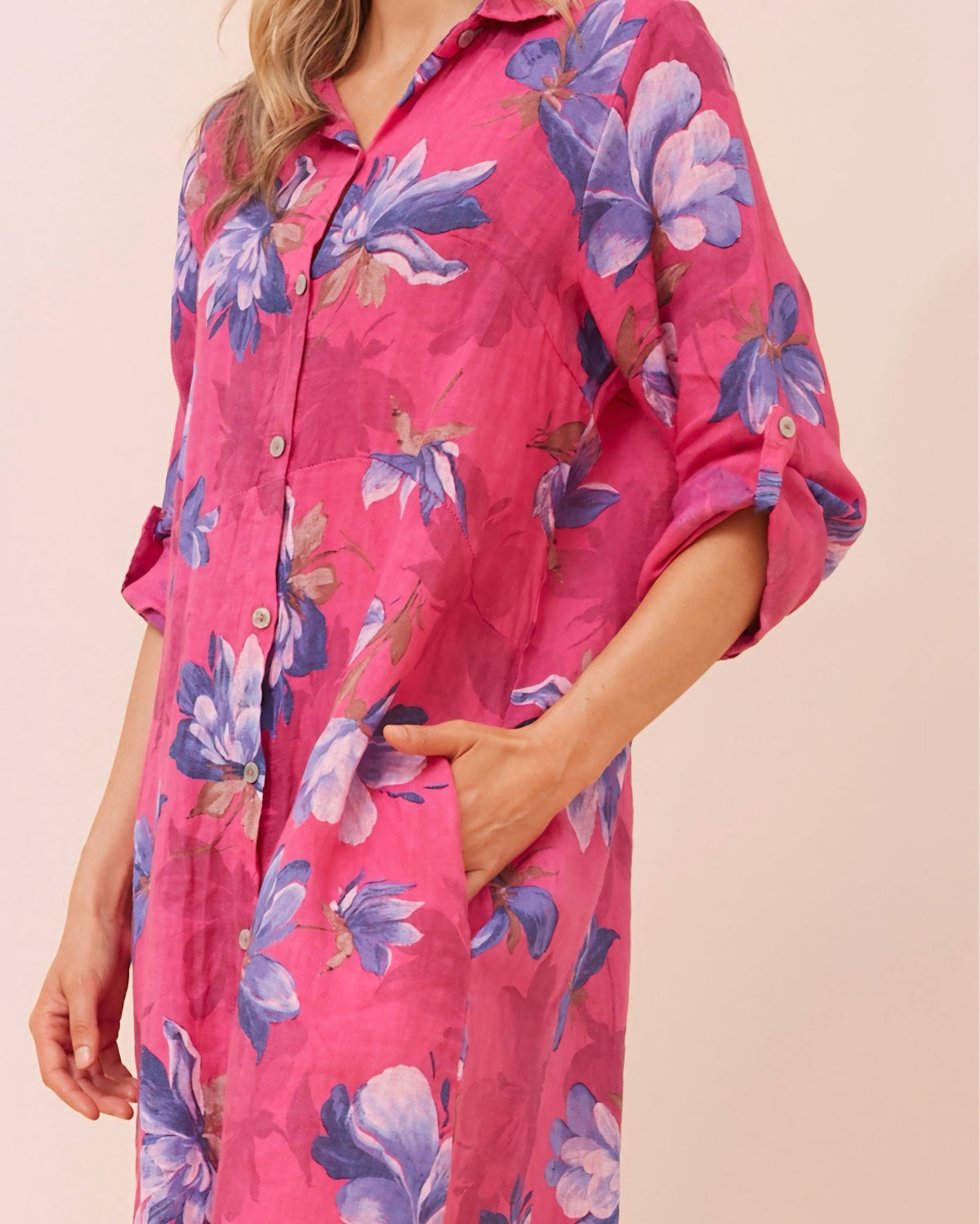 Jolie Linen Shirt Dress