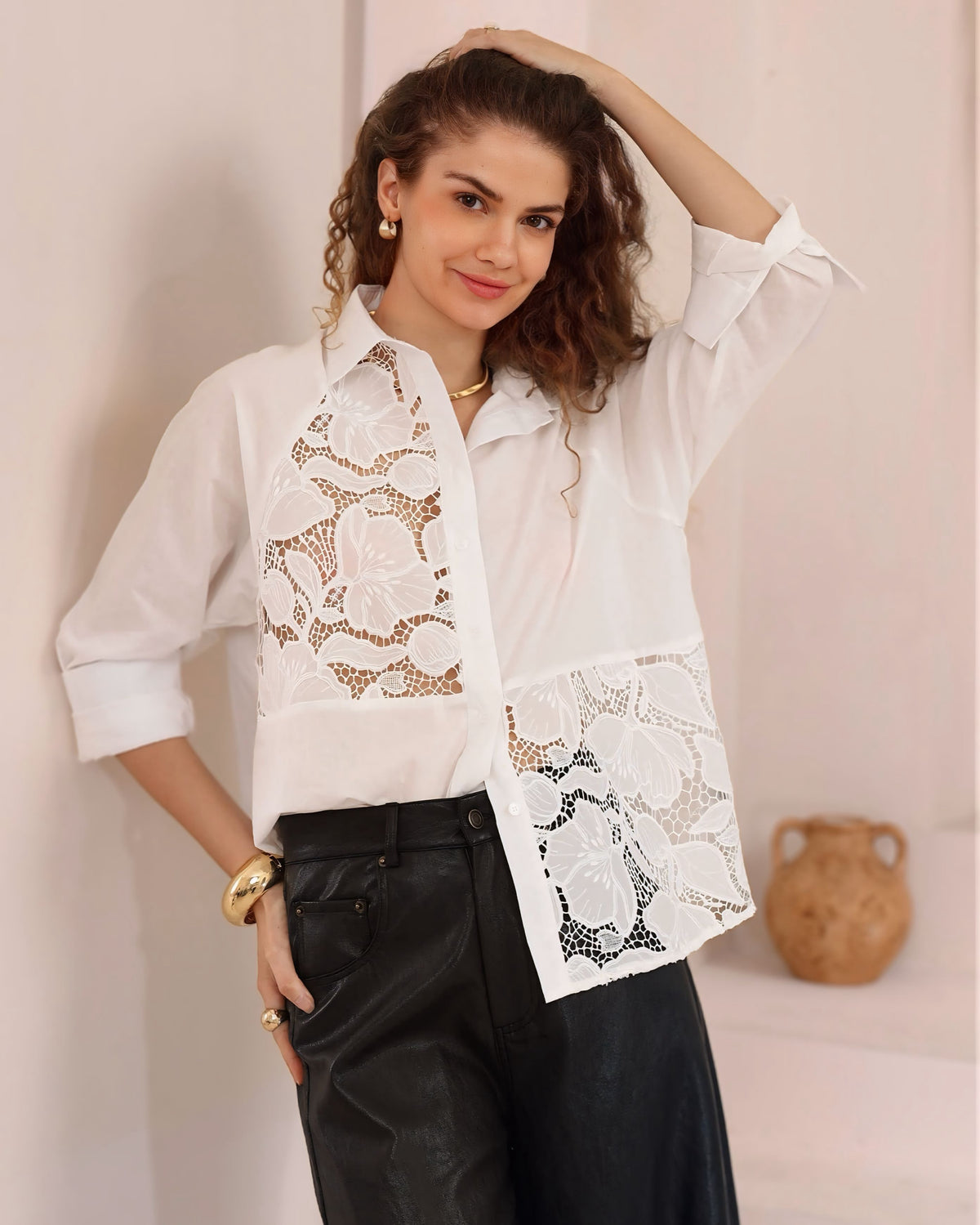 Sofia Lace Detail Blouse