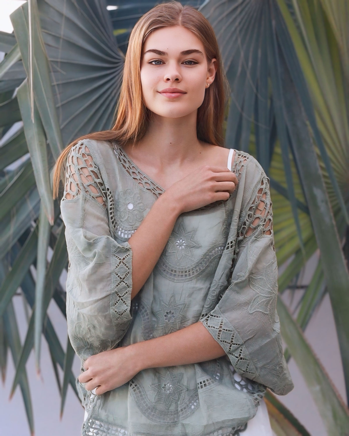 Charlotte Lace Trim Top