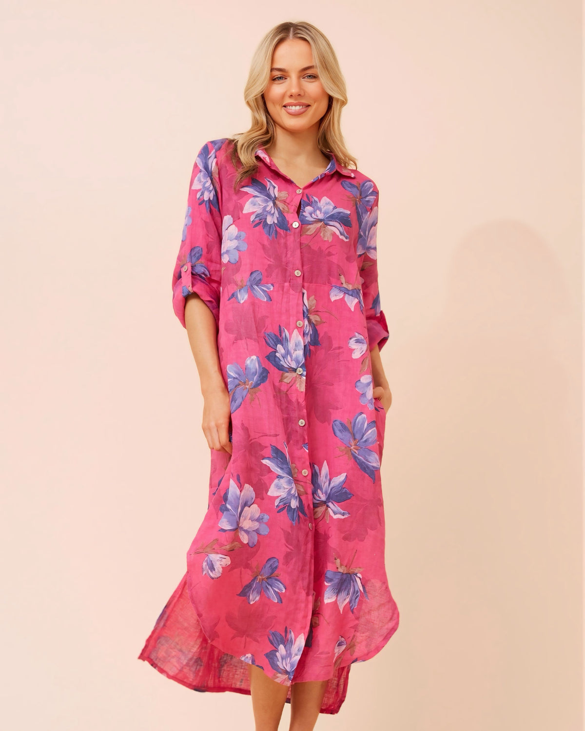 Jolie Linen Shirt Dress