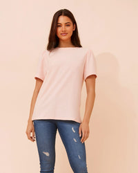 Brenda Pink Basic Tee