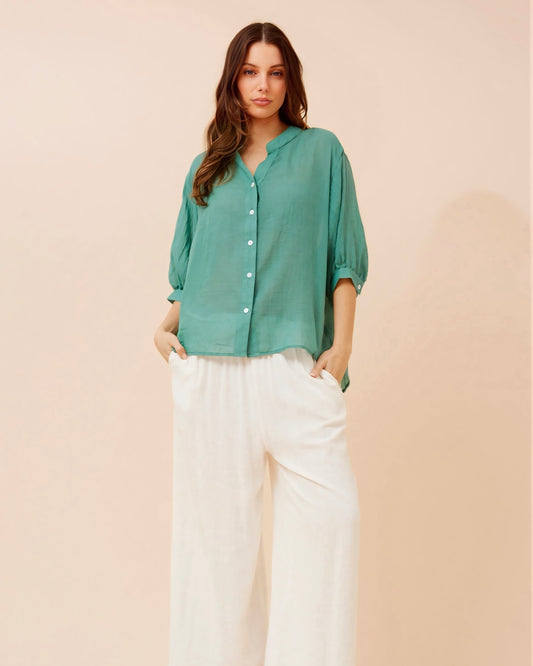 Penny Oversized Button Front Shirt