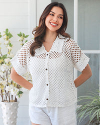 Sally Cotton Crochet Cardigan