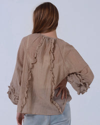 Scarlet Frill Front Blouse
