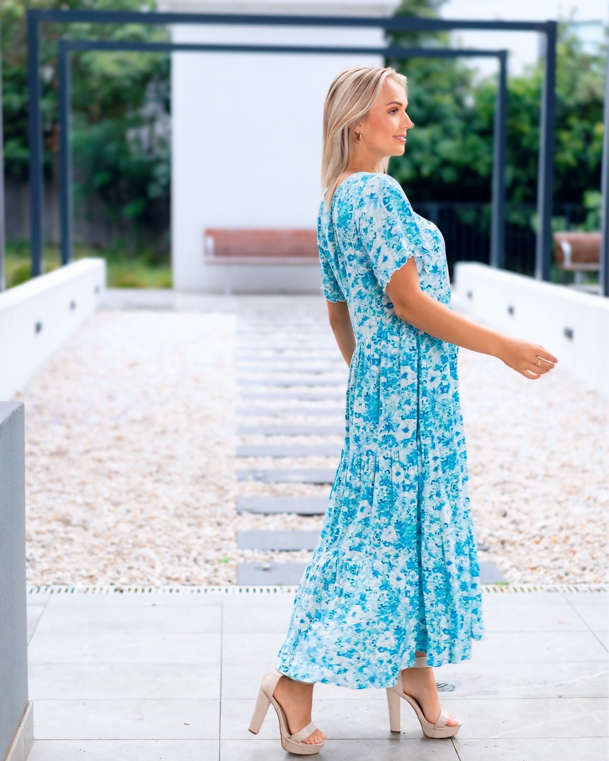 Sky Maxi Floral Dress