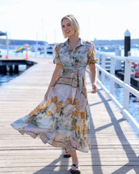 Jolie Vintage Print Dress