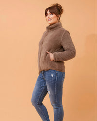 Sally Fur Zip Front Jacket