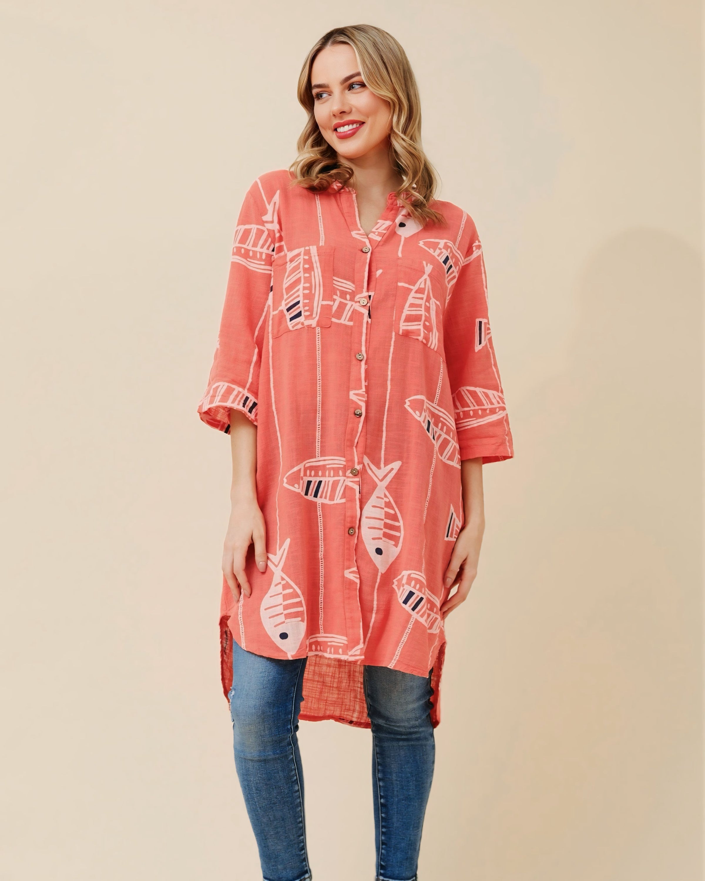 Petra Long Print Shirt