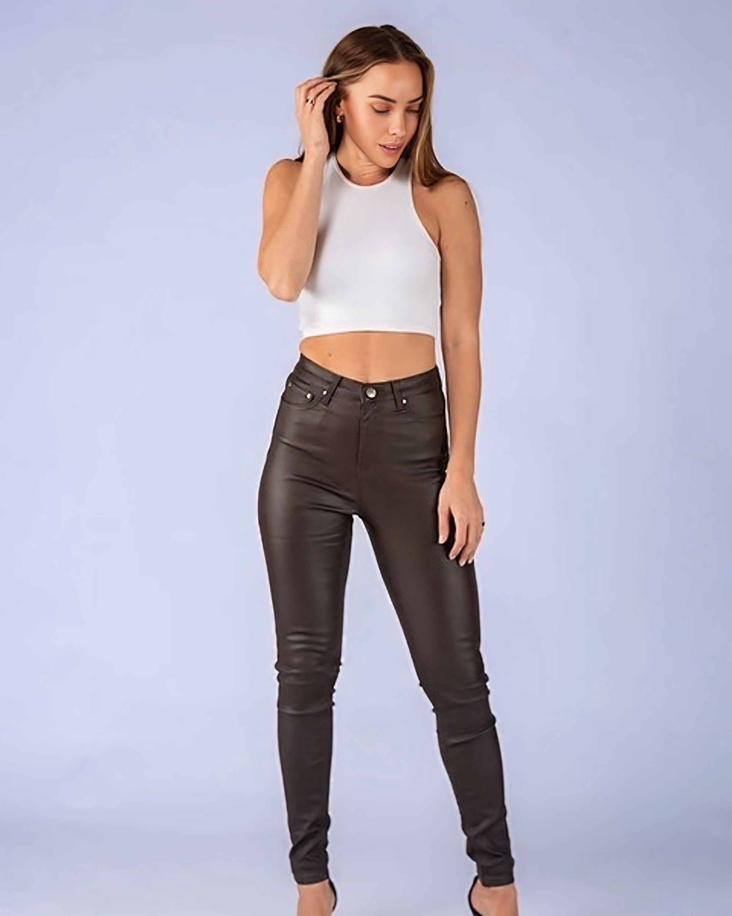 Mell Stretch Vinyl Jeans