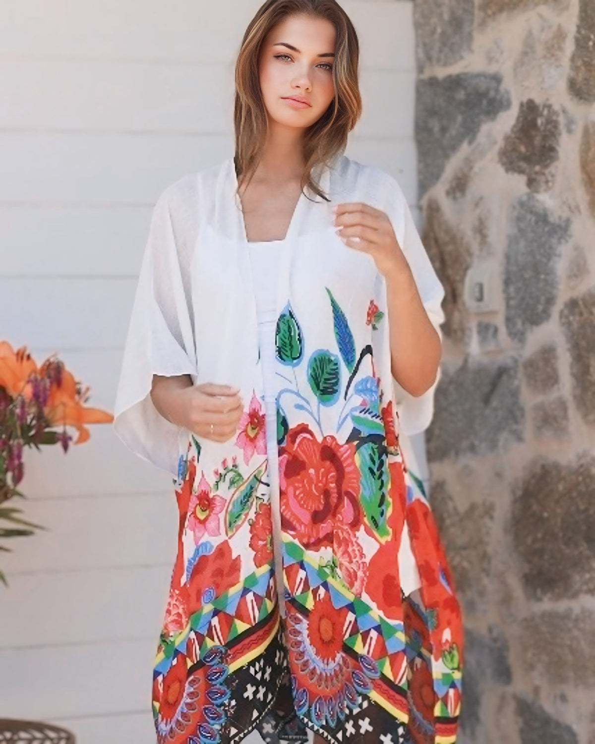 Stella Woven Flower Wrap