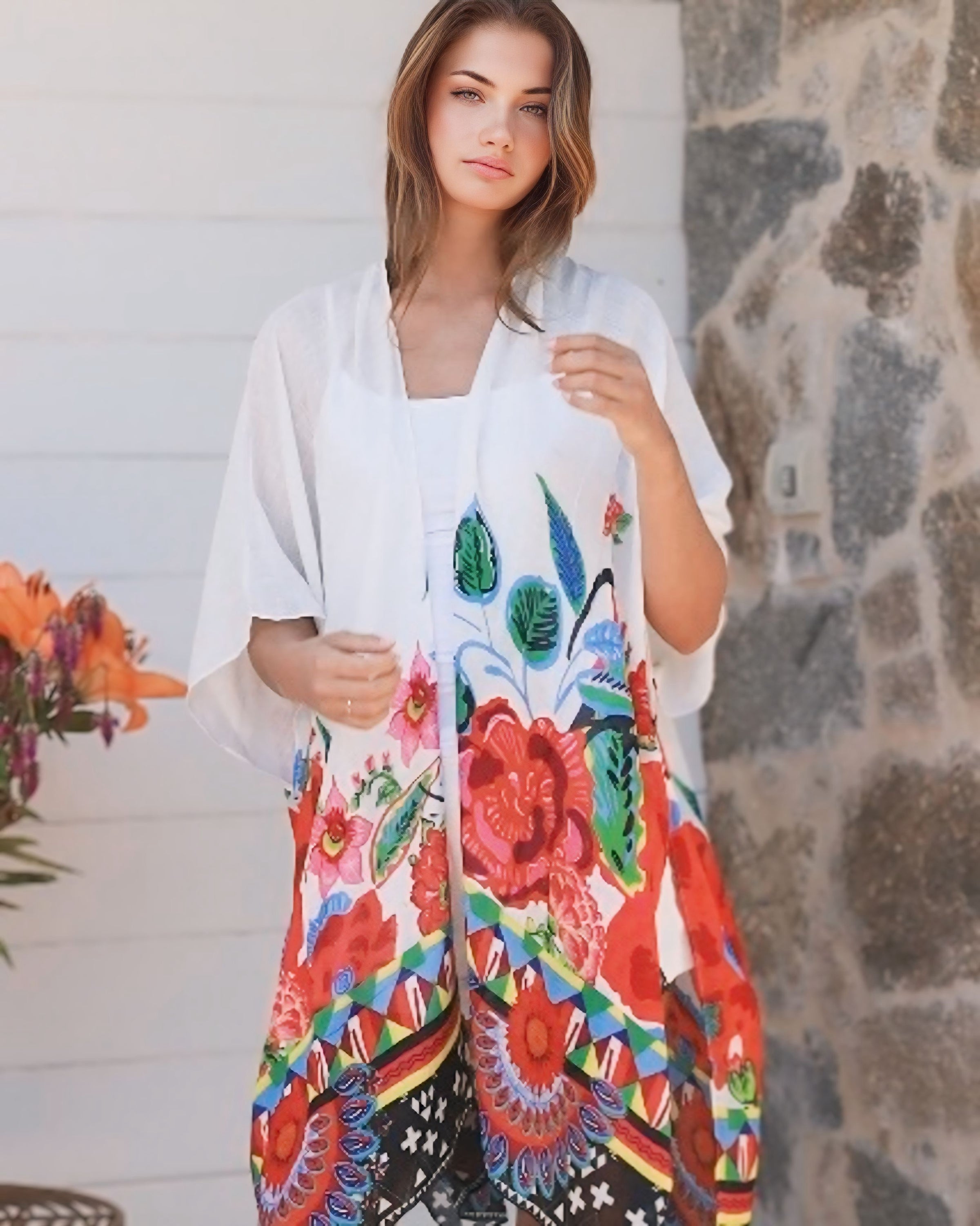 Stella Woven Flower Wrap