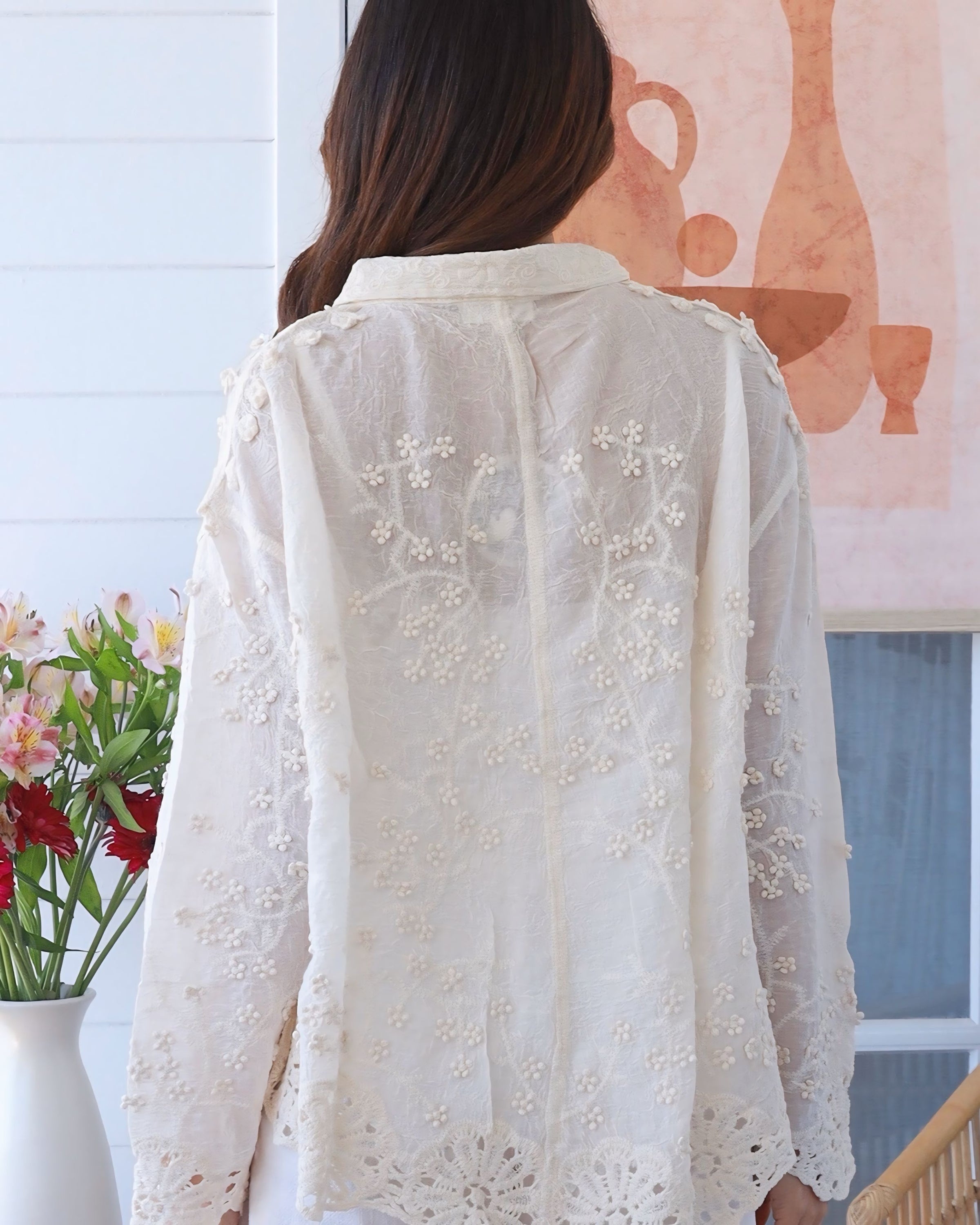 Jess Lace Trim Blouse