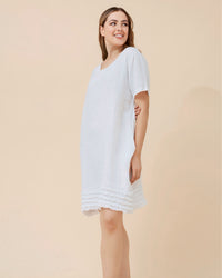 Celine Linen Frill Bottom Dress