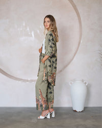 Silvia Safari Shirt And Pants Set