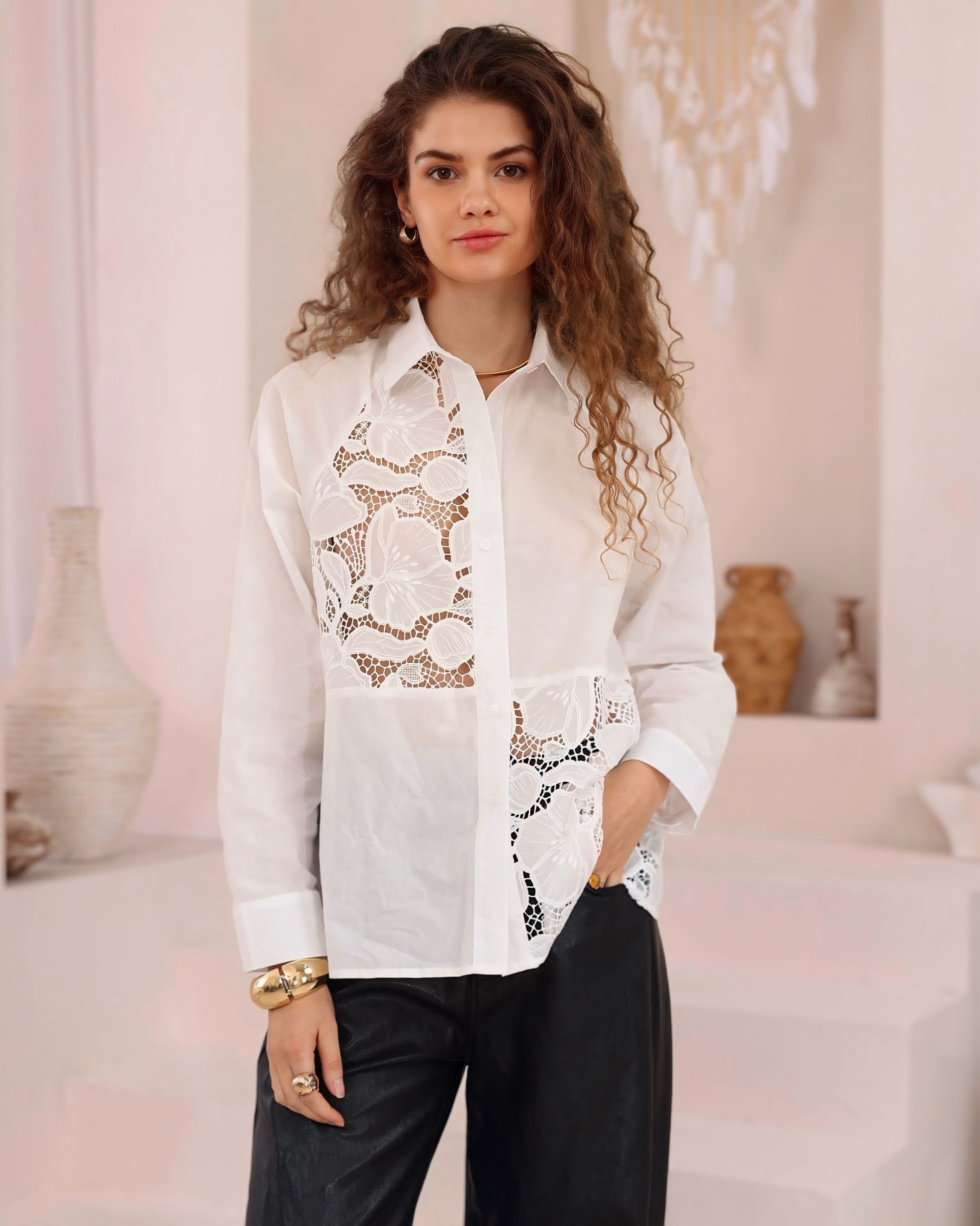 Sofia Lace Detail Blouse