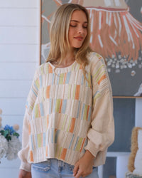 Sandy Self Print Knit Jumper
