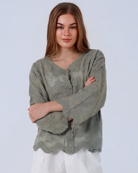 Sofia Lace Cotton Cardigan
