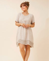 Lenny Detailed Frill Linen Dress