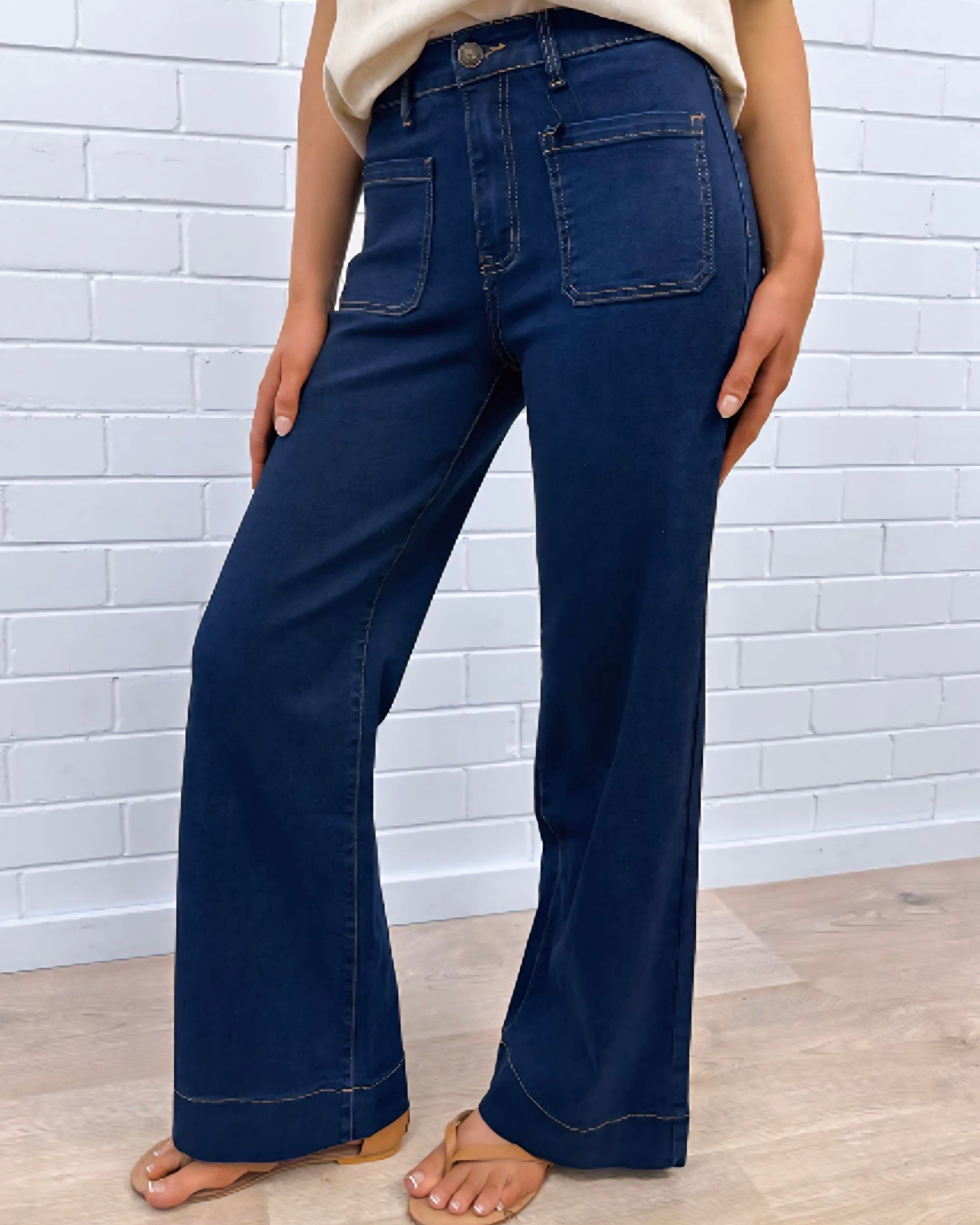 Petra Wide Leg Denim Jeans