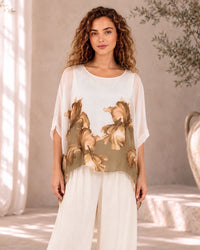 Julia Silk Print Blouse