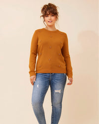 Angie Patterned Knit Sweater