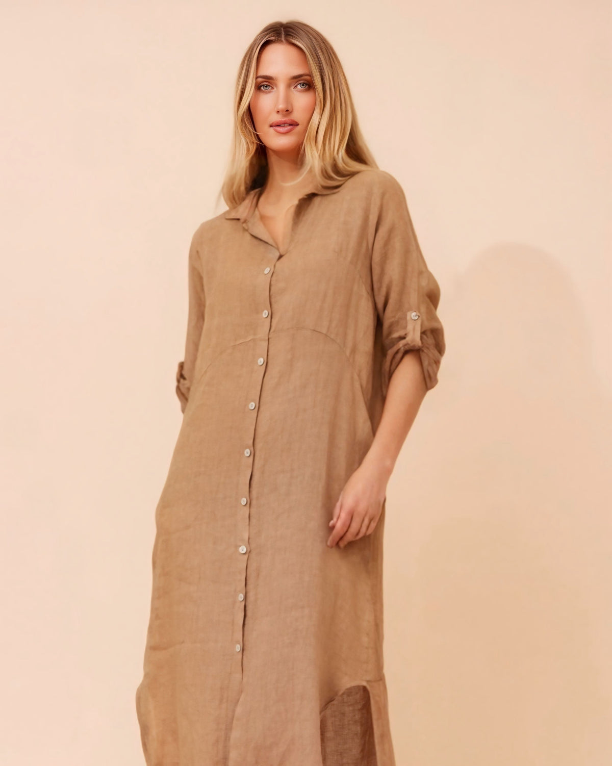 Karla Linen Shirt Dress