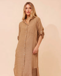 Karla Linen Shirt Dress