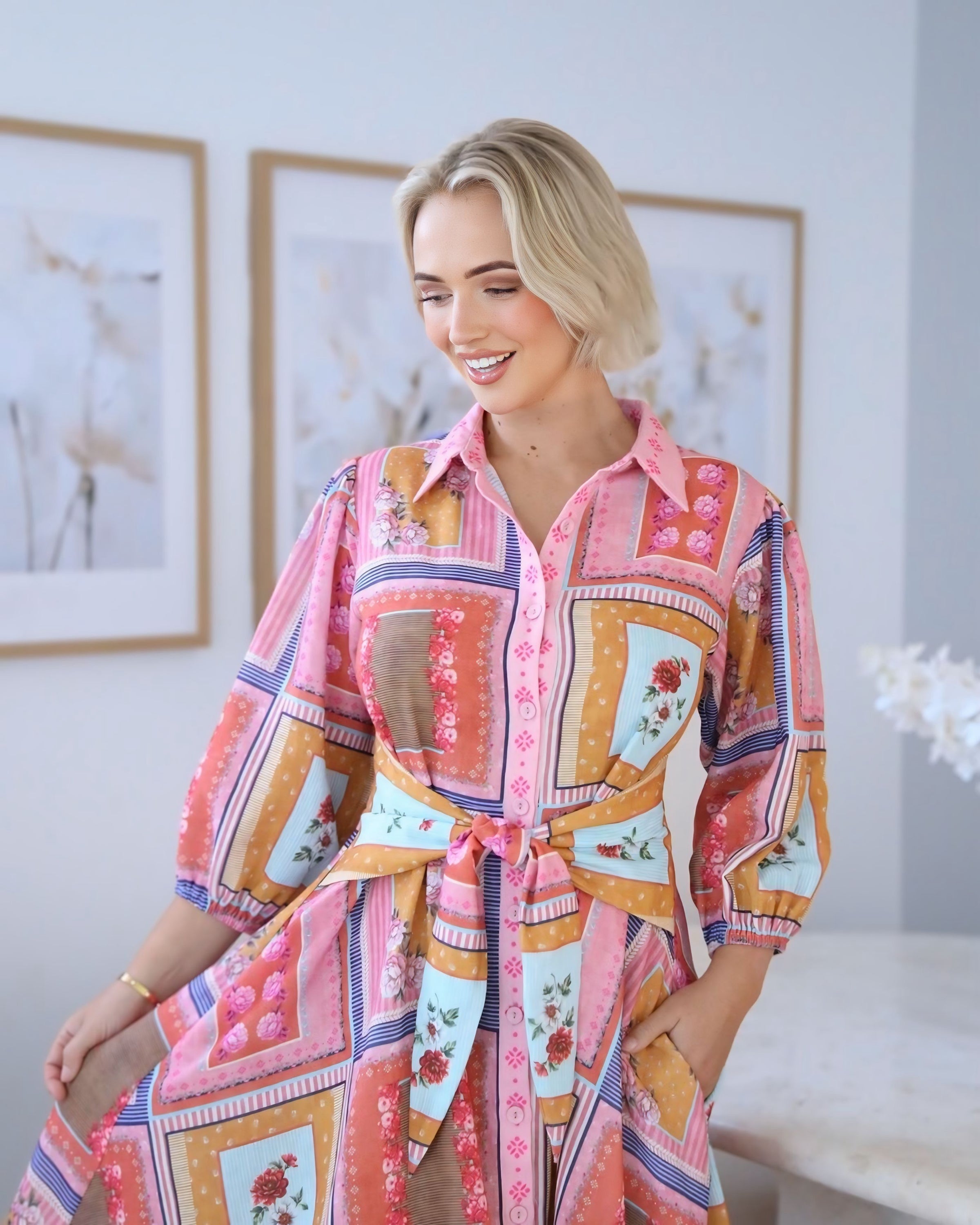 Jillian Exclusive Print Maxi Dress
