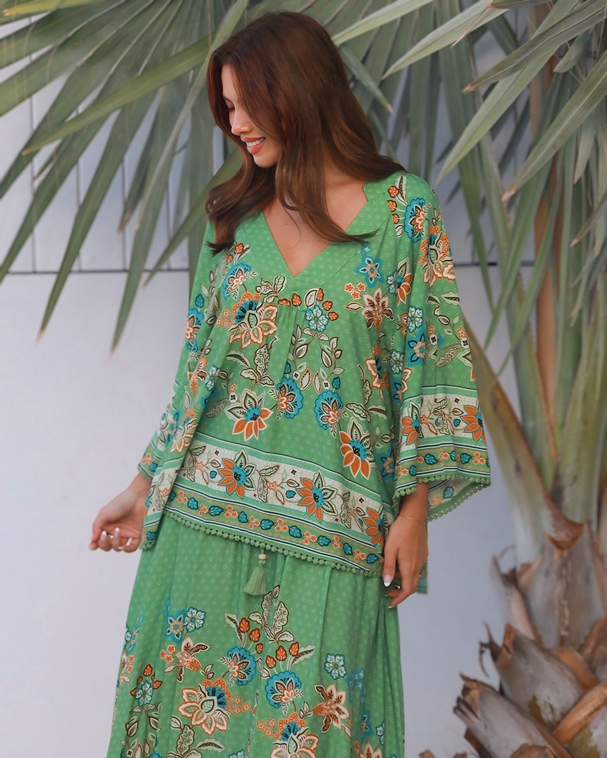 Katrina Flower Print Boho Top