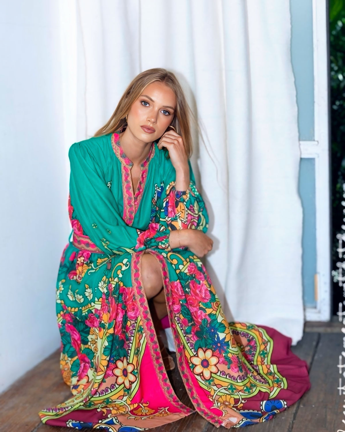 Lisa Linen Maxi Dress