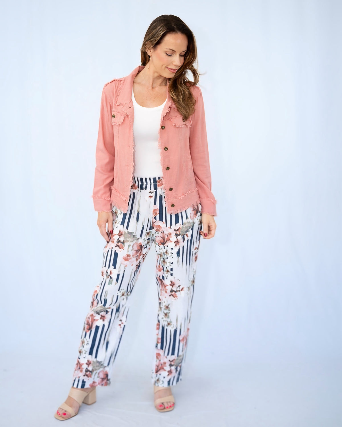Sheree Fringe Linen Jacket