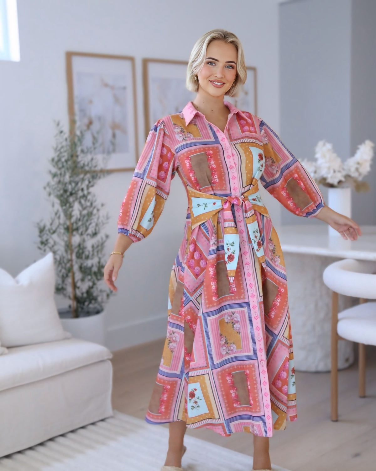 Jillian Exclusive Print Maxi Dress