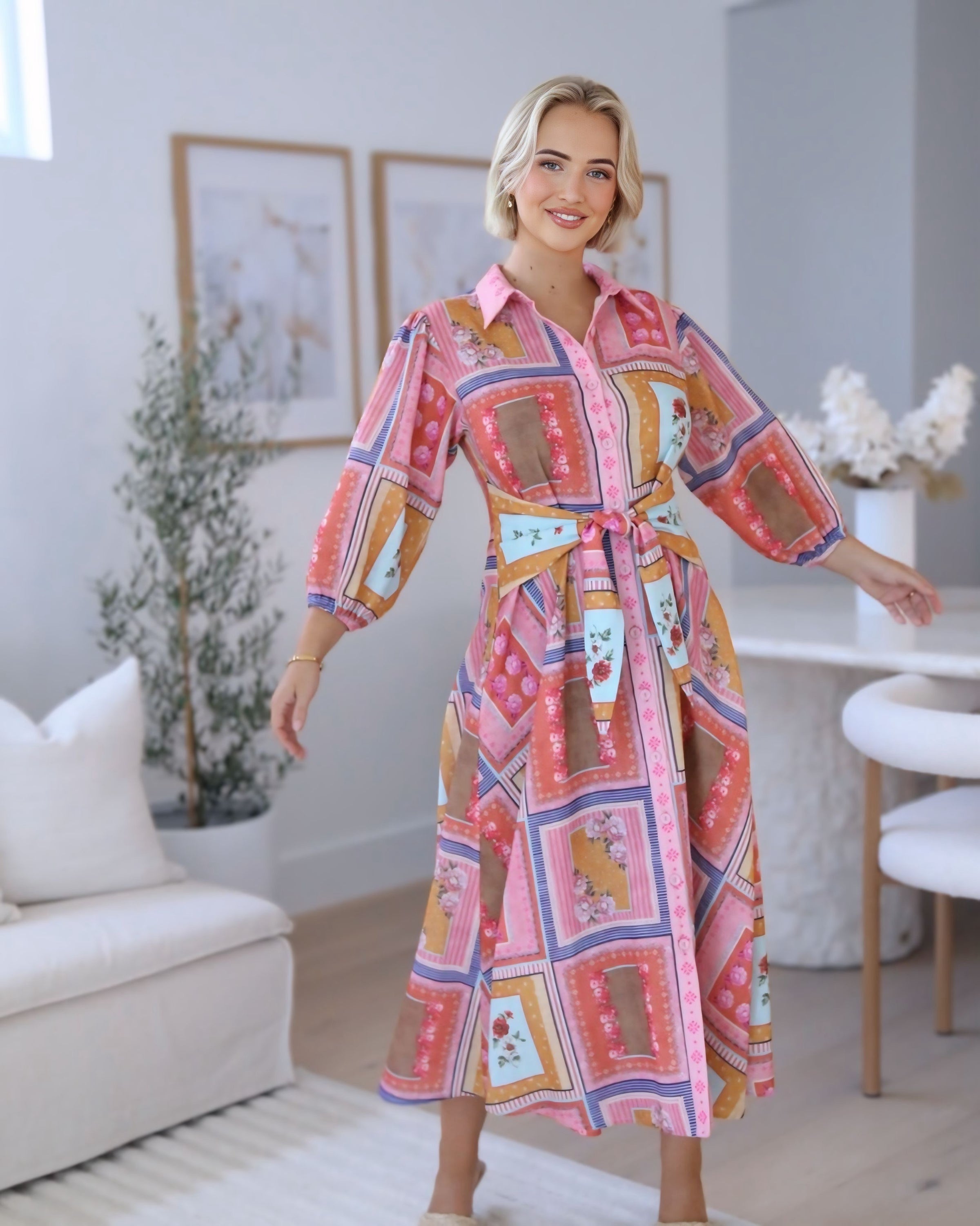 Jillian Exclusive Print Maxi Dress