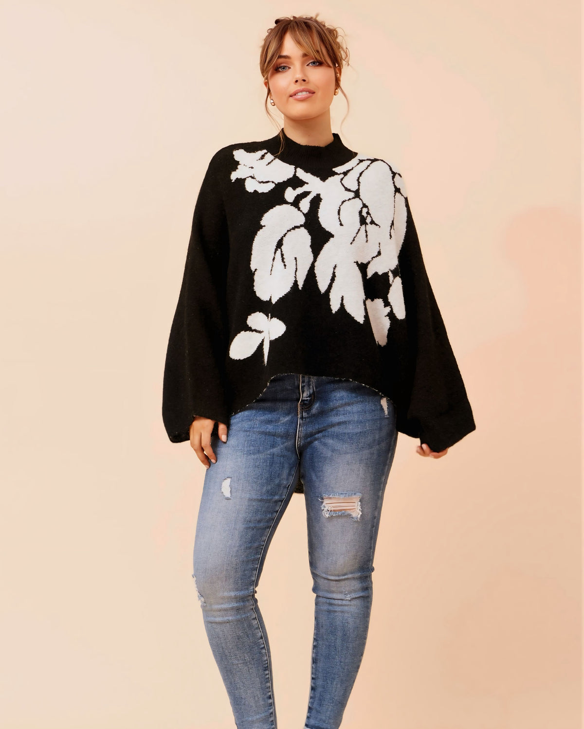 Shelly Self Print Knit jumper