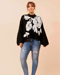 Shelly Self Print Knit jumper