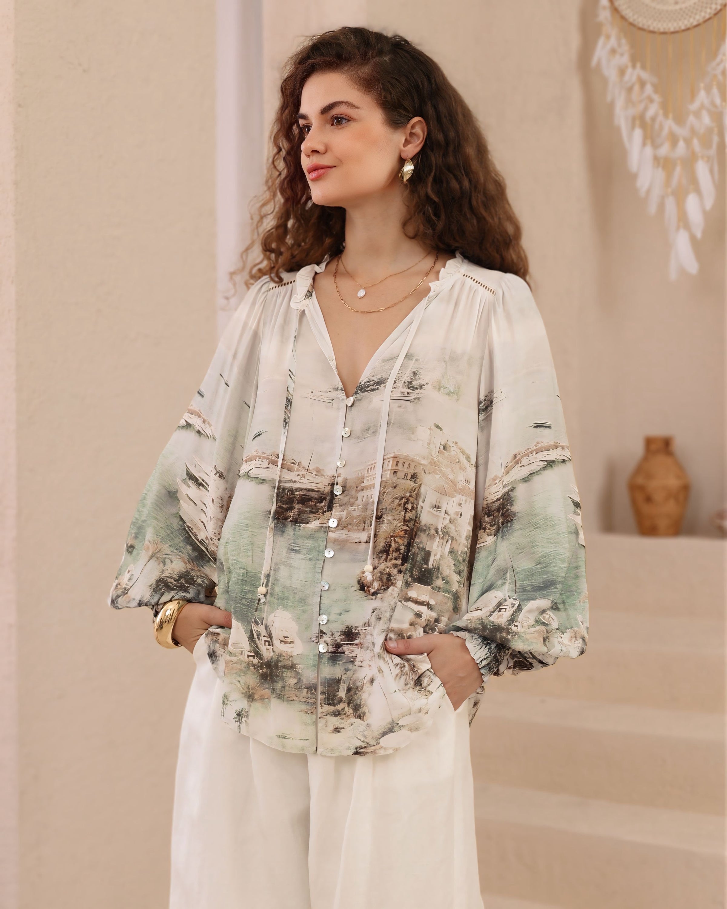 Sasha Exclusive Print Blouse