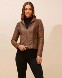Cloe Vegan Leatherette Jacket
