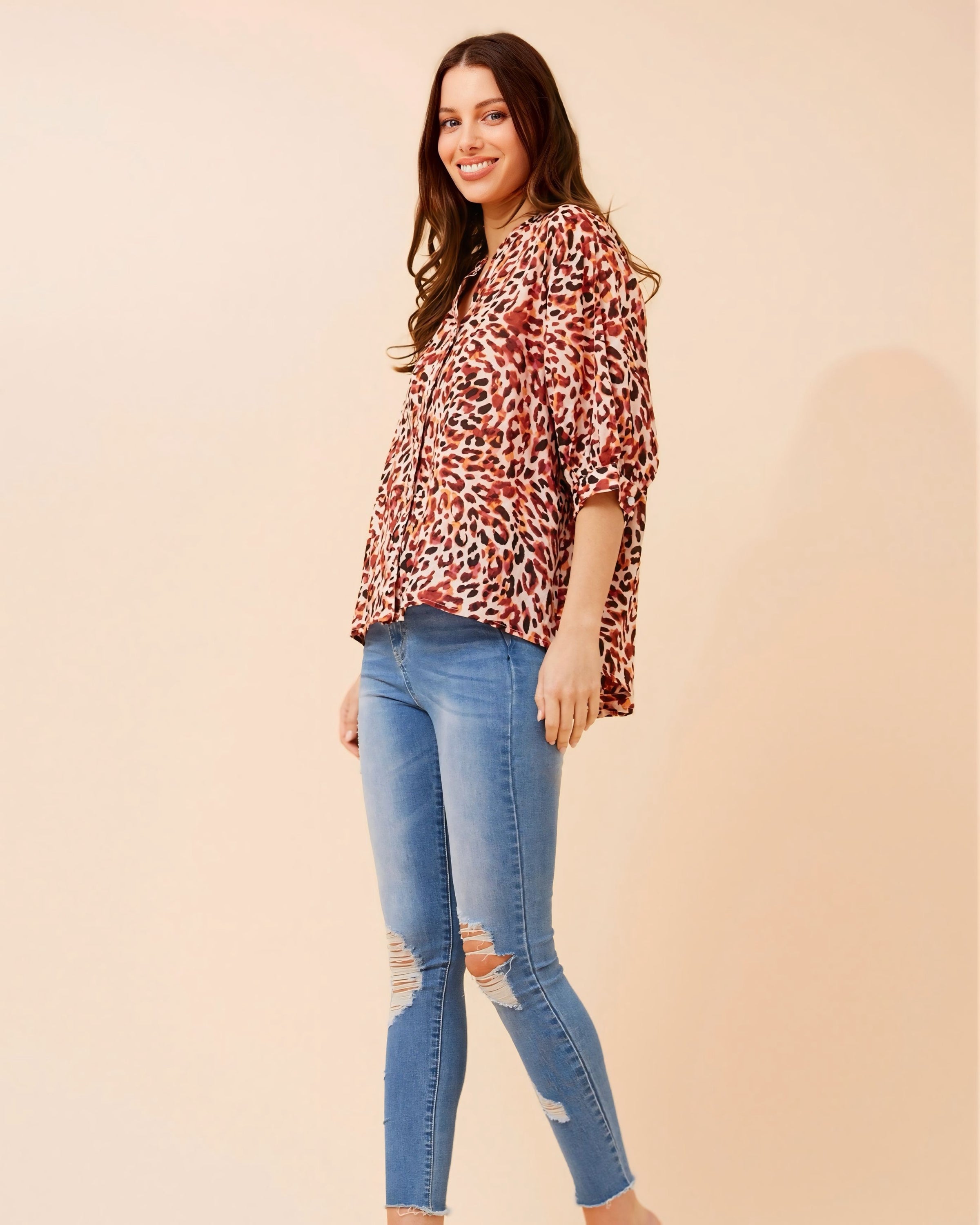 Belinda Animal Print Blouse