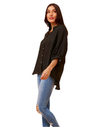 Sarah Button Front And Back Shirt