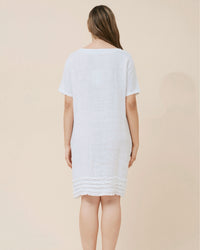 Celine Linen Frill Bottom Dress