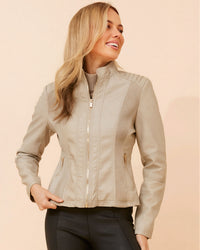 Penny Vegan Leatherette Jacket
