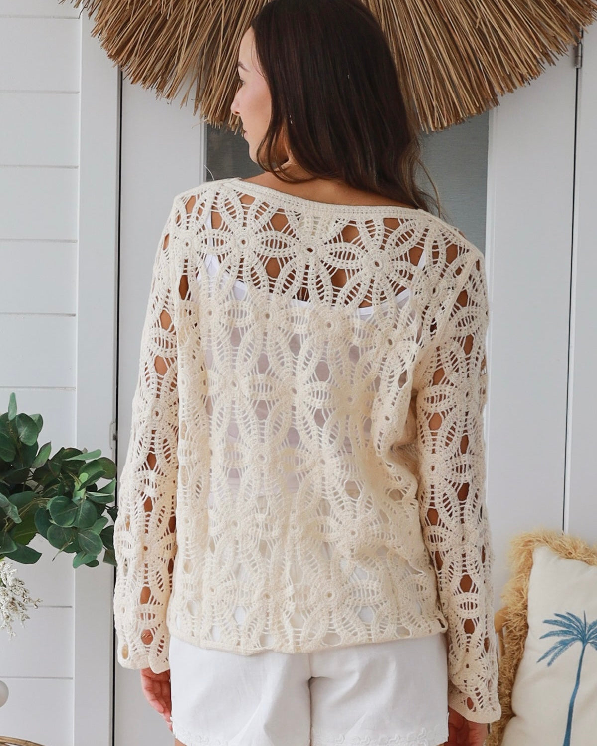 Seda Lace Flower Design Top