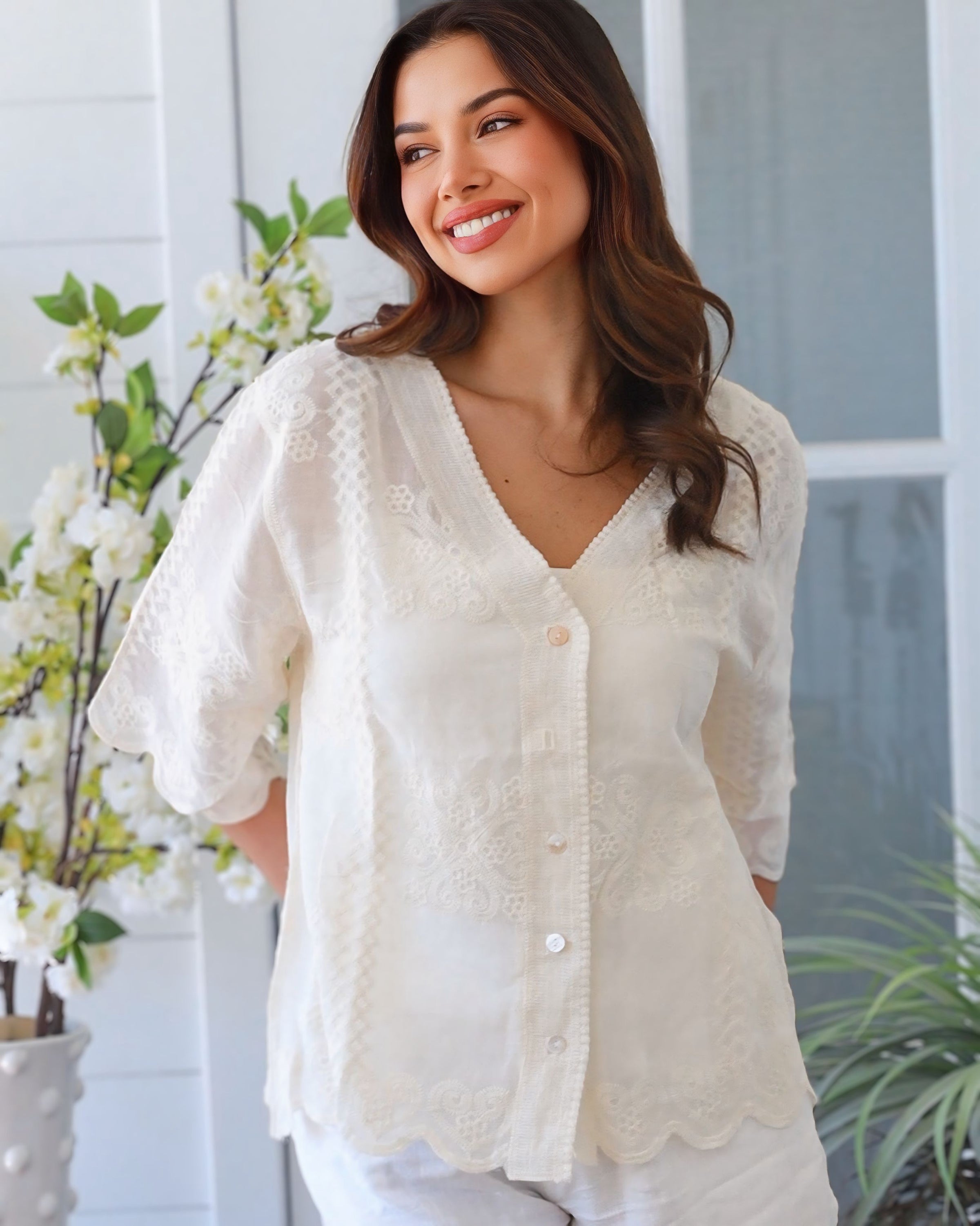 Charlotte Button Front Shirt