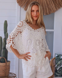 Lucy Cotton Crochet Top