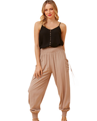 Sandy Side Pocket Harem Pants