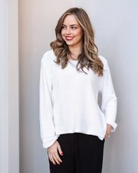 Georgia Cotton Vneck Sweater
