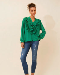 Georgia Frilled Front Blouse
