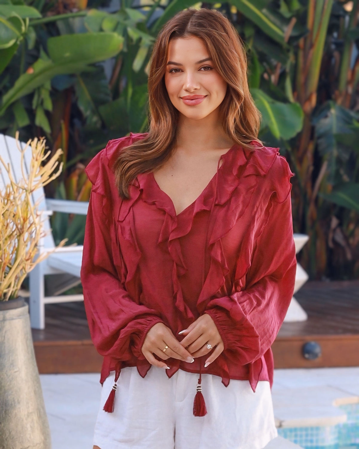 Salsa Frill Front Blouse