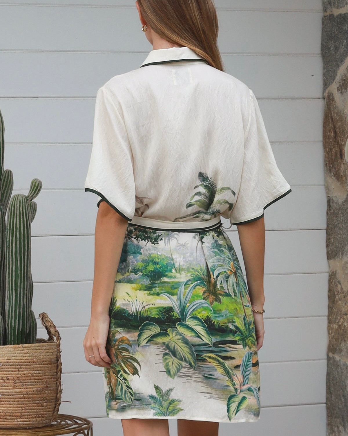 Mary Tropical Print Dress